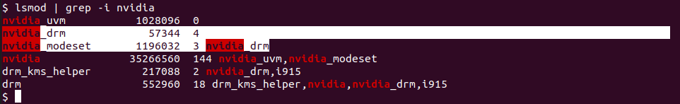 nvidia kernel modules